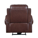 Mccall Power Reclining Chair with Power Headrest and Charging Ports in Brown - 8546BR-1PWH