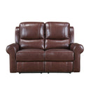 Mccall Power Double Reclining Loveseat with Power Headrests and Charging Ports in Brown - 8546BR-2PWH
