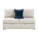 Isla Armless Convertible 2-Seater With Pull-Out Bed And Click Motion Back