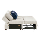 Isla Armless Convertible 2-Seater With Pull-Out Bed And Click Motion Back