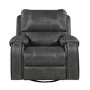 Newnan Swivel Glider Reclining Chair - Gray