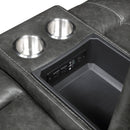 Newnan Double Glider Reclining Love Seat With Center Console, Receptacles And Usb Ports