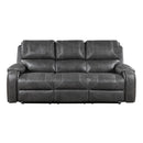 Newnan Double Reclining Sofa With Center Drop-Down Cup Holders, Receptacles And Usb Ports - Gray