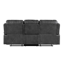 Newnan Double Reclining Sofa With Center Drop-Down Cup Holders, Receptacles And Usb Ports