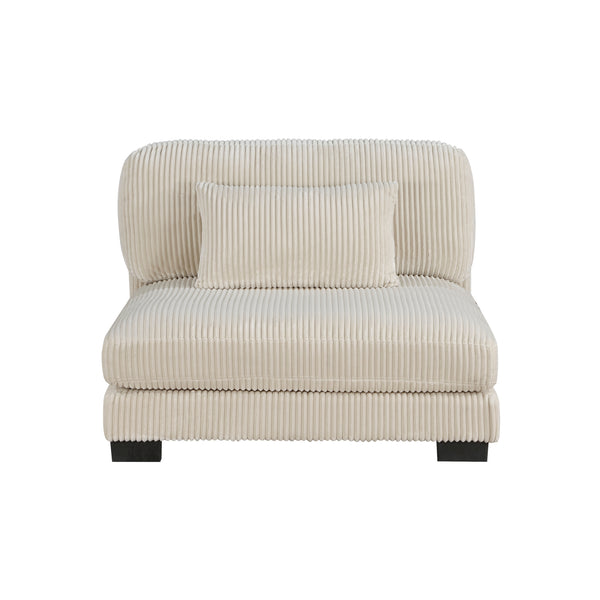 Traverse Armless Chair in Beige - 8555BE-AC
