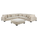 Traverse 6-Piece Modular Sectional with Ottoman in Beige - 8555BE*3CR2ACOT