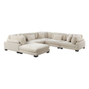 Traverse 6-Piece Modular Sectional with Ottoman in Beige - 8555BE*3CR2ACOT