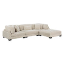 Traverse 4-Piece Modular Sectional with Ottoman in Beige - 8555BE*4OT