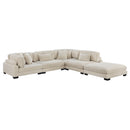 Traverse 5-Piece Modular Sectional with Ottoman in Beige - 8555BE*5OT