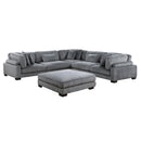 Traverse 6-Piece Modular Sectional with Ottoman in Gray - 8555GY*3CR2ACOT