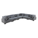 Traverse 6-Piece Modular Sectional in Gray - 8555GY*3CR3AC