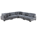 Traverse 5-Piece Modular Sectional in Gray - 8555GY*5SC