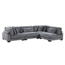 Traverse 4-Piece Modular Sectional in Gray - 8555GY*4SC