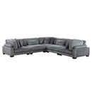 Traverse 5-Piece Modular Sectional in Gray - 8555GY*2AC3CR
