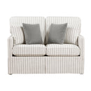 Hampstead Loveseat in Gray/White - 8557-2