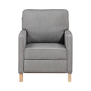 Hampstead Push Back Reclining Chair in Gray - 8557GY-1PB