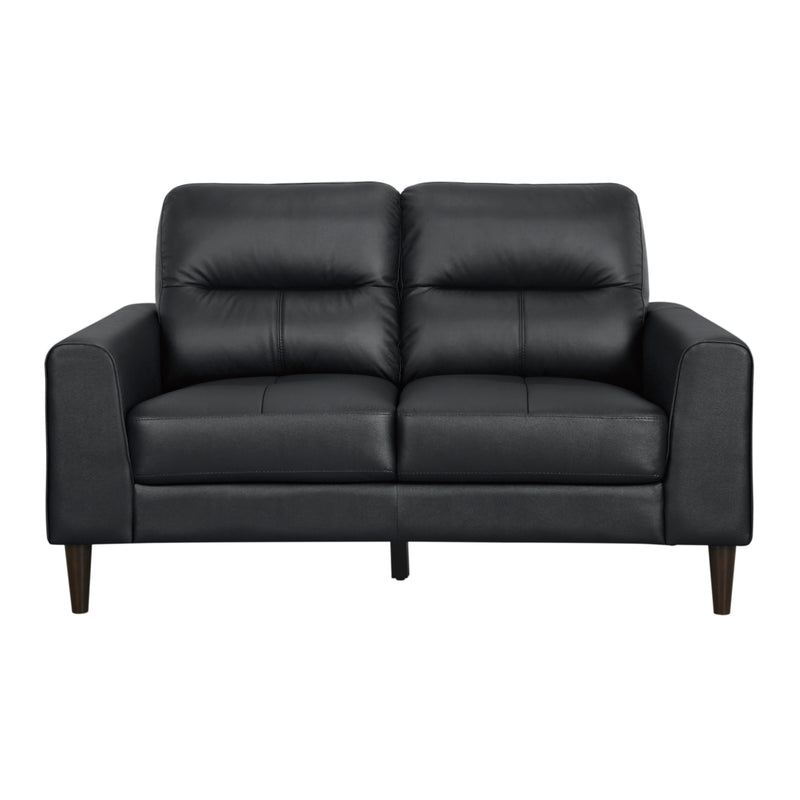 Lewes Loveseat in Black - 8566BLK-2
