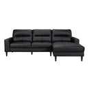 Lewes 2-Piece Sectional with Right Chaise in Black - 8566BLK*SC