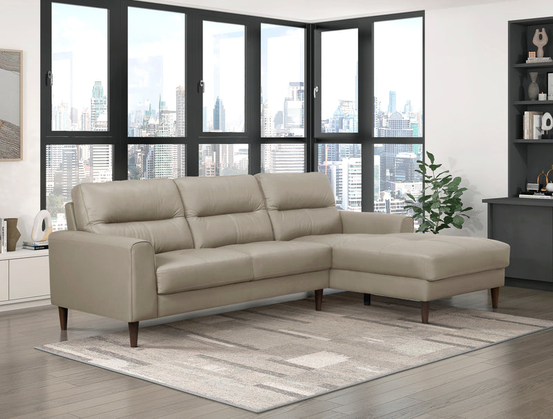 Lewes 2-Piece Sectional with Right Chaise in Beige - 8566LTE*SC