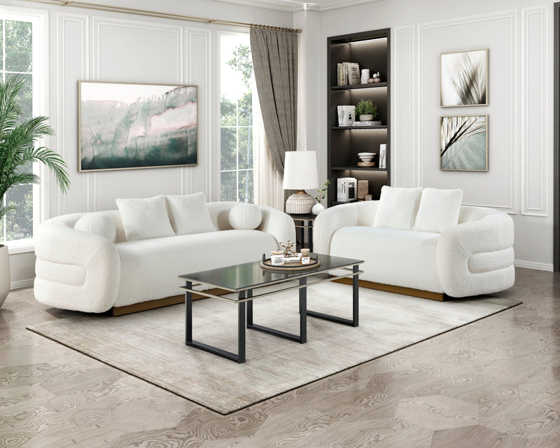 Novella Sofa in White - 8568WH-3