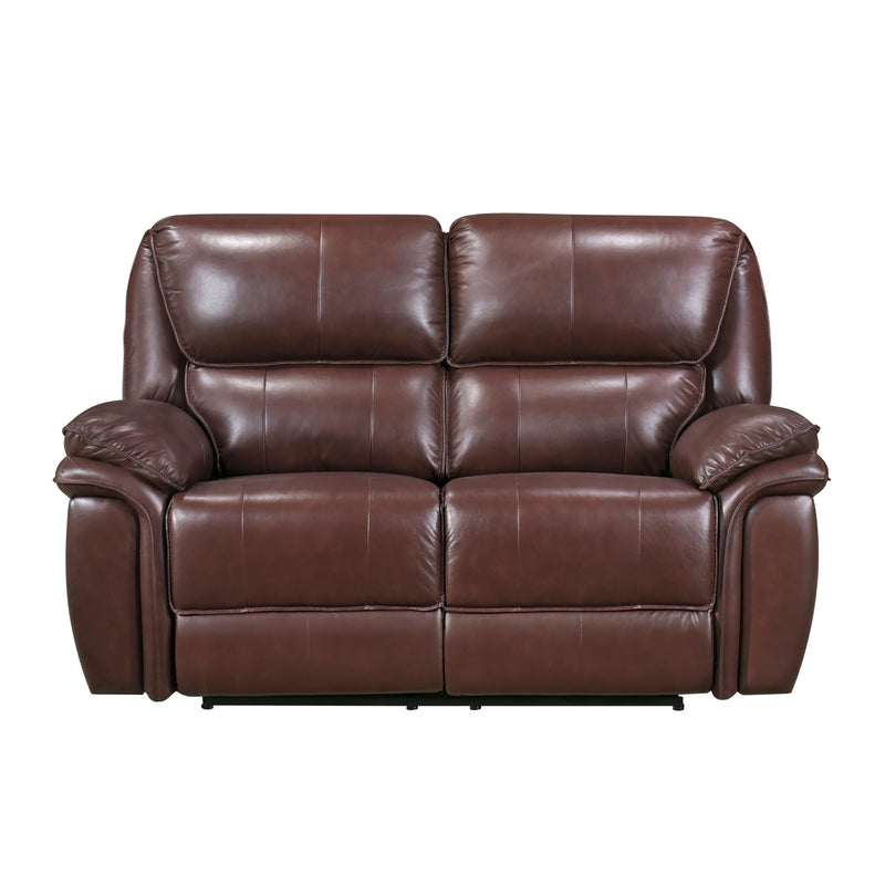 Lyman Double Reclining Loveseat in Brown - 8588BR-2