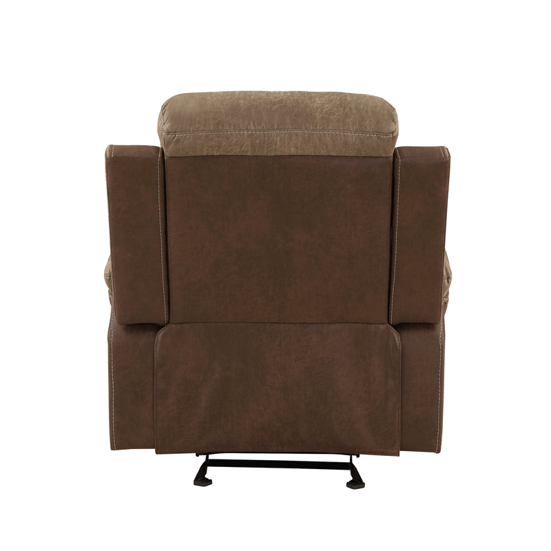 Glendale Glider Reclining Chair in Brown - 8599BR-1