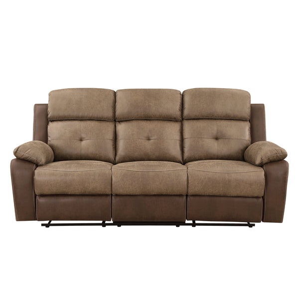 Glendale Double Reclining Sofa in Brown - 8599BR-3