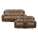 Glendale 2pc Set: Sofa, Love in Brown - 8599BR*2