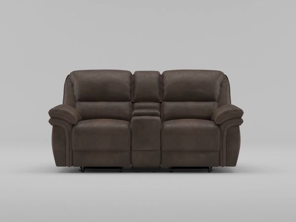 Proctor Double Reclining Loveseat with Center Console in Brown - 8517BRW-2