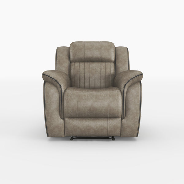 Centeroak Reclining Chair in Gray/Brown - 9479BRG-1