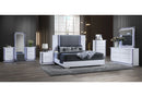 Ylime Smooth White King Bed Group Fully Slatted
