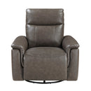 Hadley Swivel Glider Reclining Chair - Brown
