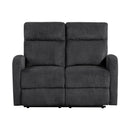 Allen Double Reclining Love Seat - Dark Gray