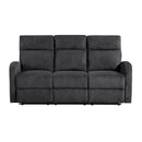Allen Double Reclining Sofa - Dark Gray