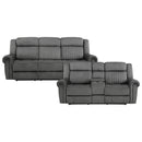 Brennen 2pc Set: Sofa, Love (Power) in Gray - 9204CC*2PW
