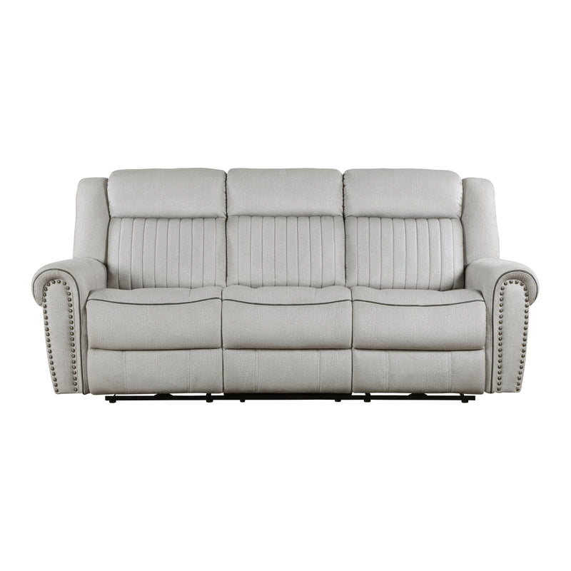 Brennen Power Double Reclining Sofa in Gray - 9204MT-3PW