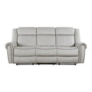 Brennen Double Reclining Sofa in Gray - 9204MT-3