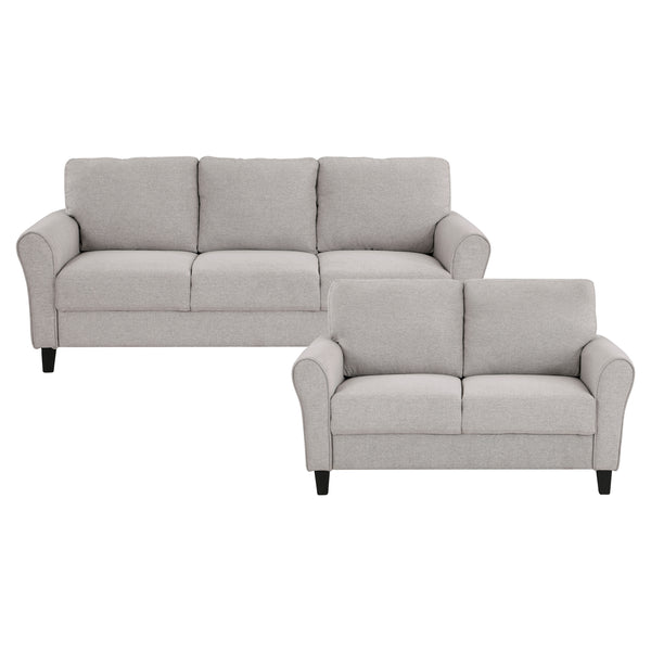 Ellery 2pc Set: Sofa, Love in Brown - 9209SN*2