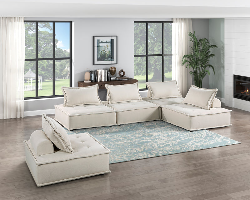 Inman Modular Accent Chair in Beige - 9237BE-1