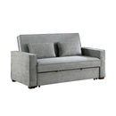 Alta Convertible Studio Sofa with Pull-out Bed in Gray - 9238GY-3CL