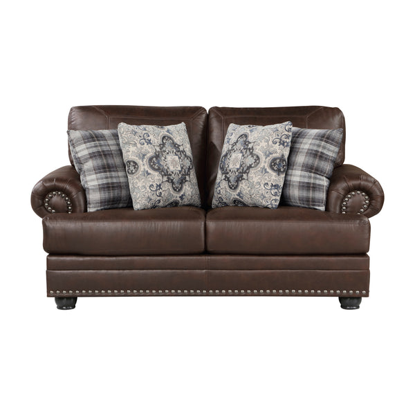 Franklin Loveseat in Brown - 9260DB-2
