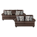 Franklin 2pc Set: Sofa, Love in Brown - 9260DB*2