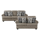 Franklin 2pc Set: Sofa, Love in Brown - 9260MS*2
