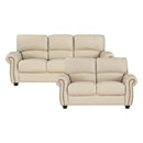 Foxborough 2pc Set: Sofa, Love in Cream - 9269CR*2
