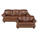 Attleboro 2pc Set: Sofa, Love in Brown - 9270BR*2