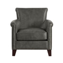 Braintree Accent Chair - Brown,Gray - Leather