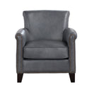 Braintree Accent Chair - Blue,Gray - Leather