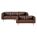 Soren 2pc Set: Sofa, Love in Brown - 9280BR*2
