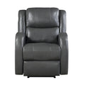 Foxcroft Power Reclining Chair - Gray - Faux Leather