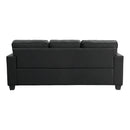 Elmont 2pc Set: Sofa, Love in Black - 9327BK*2